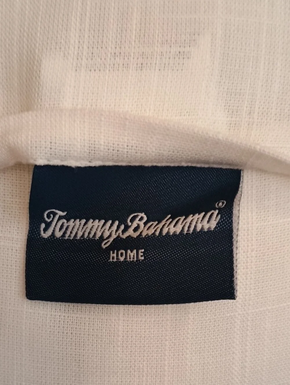 NWOT Tommy Bahama White/Teal Embroidered Decorative Pillow